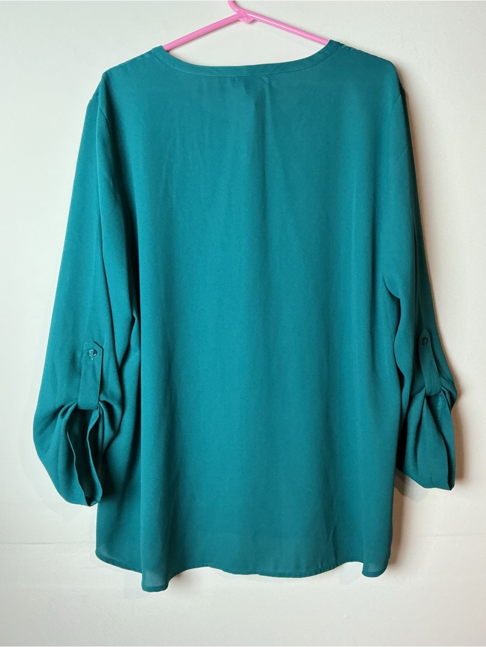 NWT Van Heusen Teal Blouse Size XL Workwear Office Bohochic - Picture 2 of 4